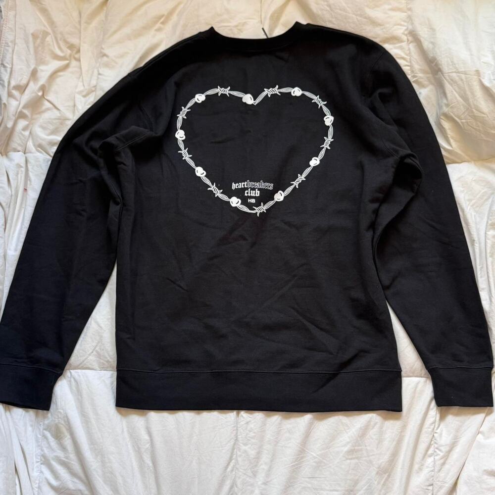 Heartbreakers club crewneck‎ sweatshirt black sz XL  goth skater streetwear
